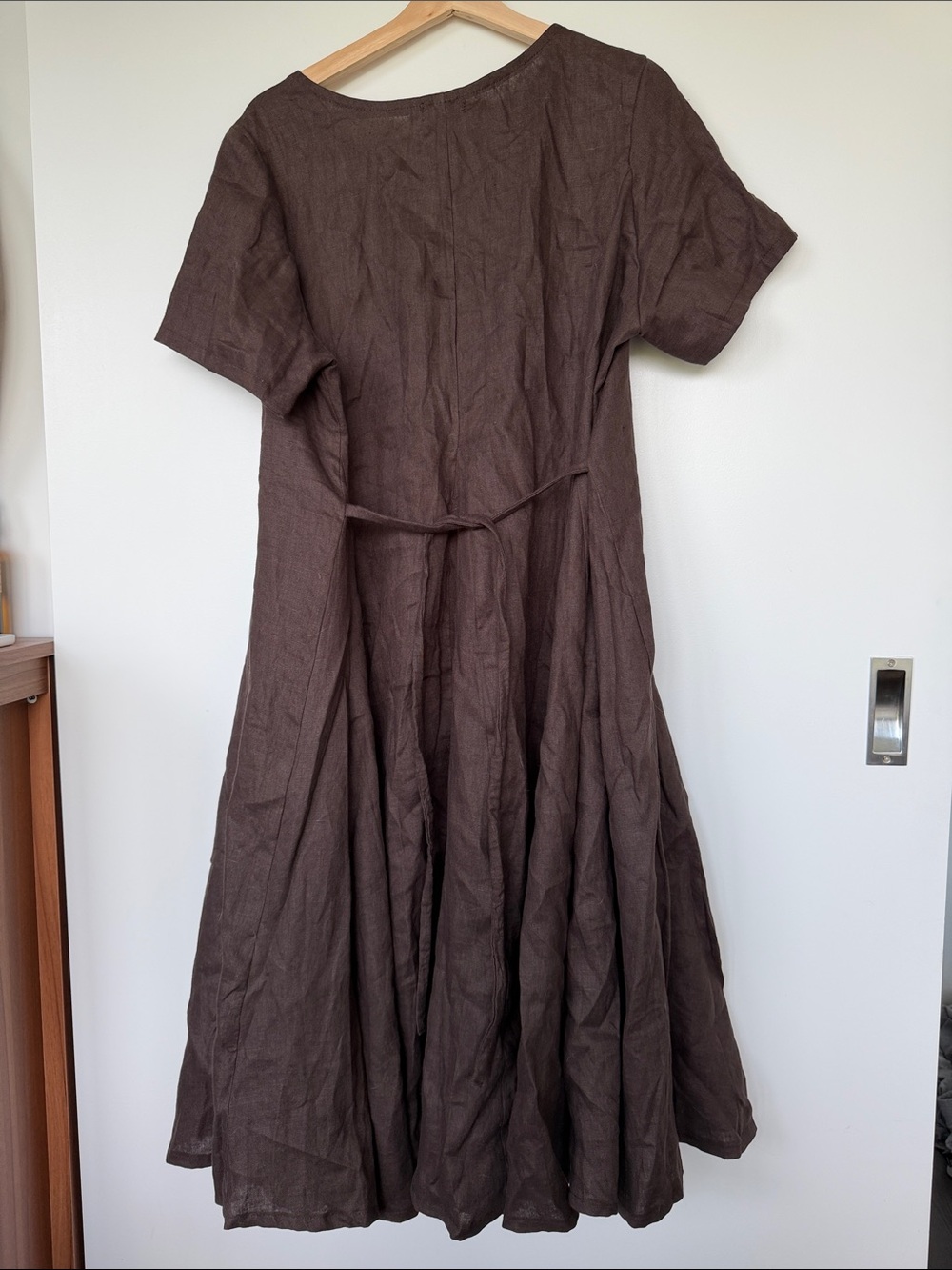 Lights of All Linen Women’s Brown Linen A-Line Dress - Picture 5 of 9